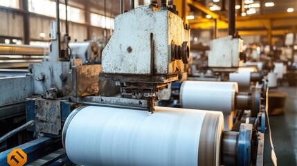 Poster - Automated printing press operating on a commercial production line.