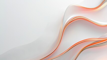 Poster - Flowing abstract waves modern design digital art minimalist space close-up view contemporary aesthetics