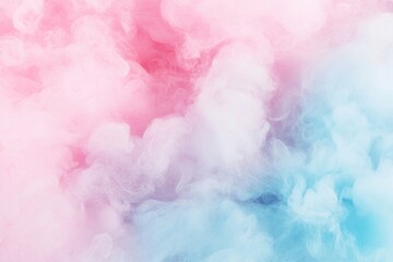 Poster - Pastel pink, blue, and white smoke clouds abstract background.