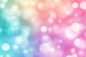 Poster - Pastel rainbow bokeh background.
