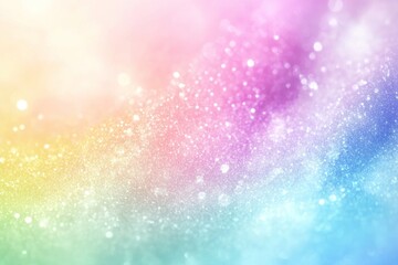 Poster - Pastel rainbow glitter bokeh background. (1)