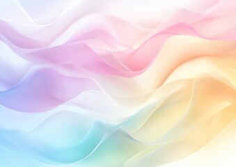 Poster - Pastel rainbow wave abstract background. (1)