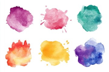 Poster - Vibrant watercolor backgrounds for artistic projects and creative expressions