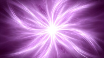 Poster - radiant purple energy burst with swirling light streams abstract design