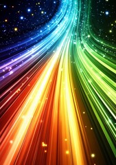 Poster - A vivid backdrop showcasing a blue and yellow stripe, where the colors are intermixed