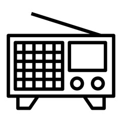 Poster - radio news vector icon
