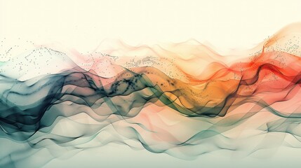Poster - Abstract digital data charts in an artistic style.
