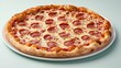 © WisChi - Delicious Pepperoni Pizza with Melted Cheese Close up View