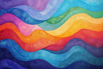 Poster - Modern abstract color gradients with colorful psychic waves