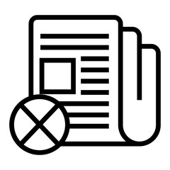 Poster - fake news vector icon