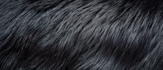 Poster - Captivating close up of soft luxurious dark gray fur texture creating a cozy and elegant backdrop for fashion design and winter apparel