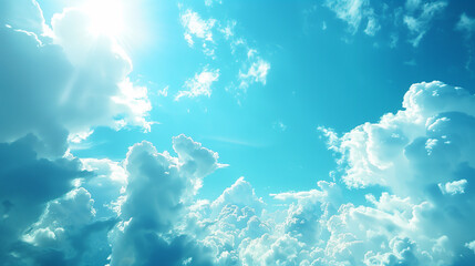 Wall Mural - blue sky with white cloud background. white cloud with blue sky background