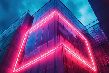 Poster - A sleek design neon inspired design symbolizing innovation. 8k image