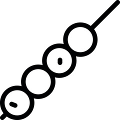 Aufkleber - satay food line icon illustration vector