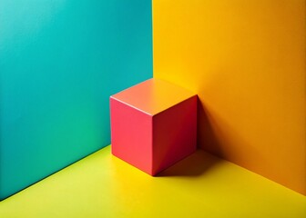 Poster - Minimalist Color Palette Photography: Vibrant Hues & Geometric Shapes