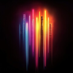 Aufkleber - A sleek design neon inspired design symbolizing innovation. 8k image