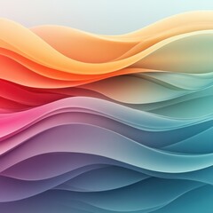 Poster - Abstract gradient waves background with vibrant colors smooth flowing lines and elegant curves creating a sense of motion and fluidity in a modern style