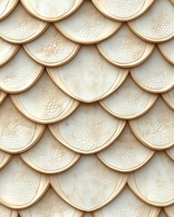 Poster - Elegant Creamy Tiles Seamless Pattern for Sophisticated Interior Design Projects and Artistic Backgrounds with Refined Texture and Delicate Color Palette