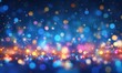 © Onchira - Celebration and colorful confetti party on blue abstract background, high resolution
