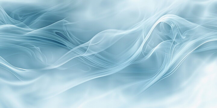 Abstract sky blue background. Smooth lines of steam streams