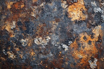 Poster - Abstract Oxidized Metal Surface with Rust and Corrosion Texture for Industrial Backgrounds and Grunge Designs