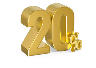 Leinwandbilder - 20 Percent Gold Number