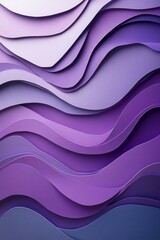 Poster - Abstract purple layers background with wavy lines creating a modern and elegant texture for graphic design and artistic projects with smooth gradients