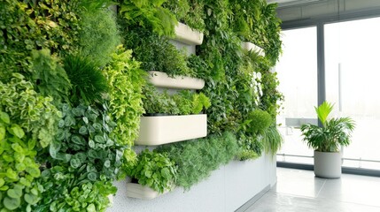 Poster - Elegant Office Interior with Greenery and Plants Enhancing Modern Border Style Design