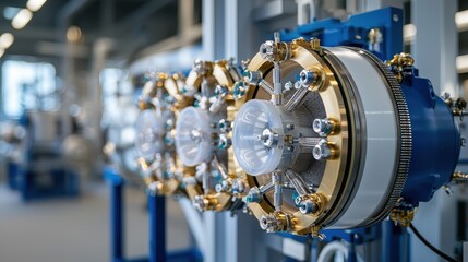 Poster - Advanced CO2 Filtration Technology in Industrial Studio Setup Close-Up with Modern Equipment and Design