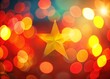 © Four888 - Vietnam Flag Bokeh Background - Patriotic Abstract Image