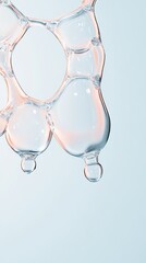 Poster - Floating bubbles exhibit intricate shapes and reflections, enhanced by gentle lighting, creating a serene and captivating atmosphere in the environment