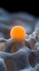 Poster - Cell microscopic view,  research background