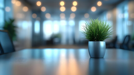  - Office plant, modern space, meeting