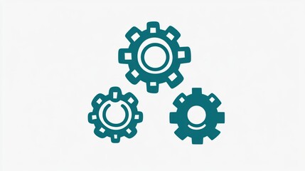 Poster - Teamwork gears. Collaboration concept. Illustration. Ideal for presentation slides