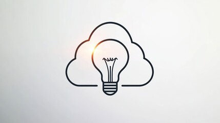 Poster - Cloud Computing Idea, Abstract Icon, Digital Innovation