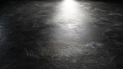 Poster - Intense spotlight focused on the floor, with sharp edges contrasting with the soft, fading shadows surrounding it.