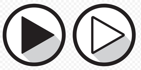 Poster - play button, simple icon, vector illustration. Red circle with white play button icon. EPS 10.