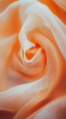 Poster - Abstract peach fabric waves in flowing motion capturing soft texture and light creating a delicate and elegant background for design