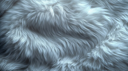 Poster - A soft, close-up view of textured white fur, capturing the delicate and fluffy details of natural fibers