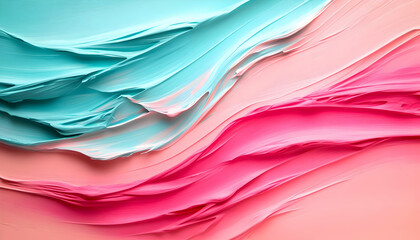 Poster - An abstract composition of textured swirls in vibrant pink and blue hues, perfect for artistic and design projects.