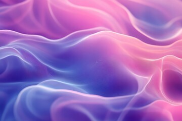 Poster - Abstract flowing waves in shades of pink and blue create a dreamy and calming background for creative projects and design templates