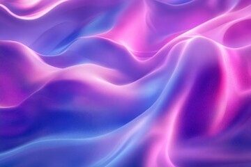 Poster - Abstract flowing waves of vibrant purple and blue hues creating a mesmerizing and dynamic background texture for modern design