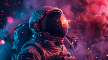 Aufkleber - This Astronaut in a colorful cosmos, showcasing the thrill of space tourism and exploration.