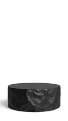 Aufkleber - Black geometric Stone and Rock shape background, minimalist mockup for podium display or showcase, 3d rendering
