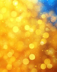 Poster - Abstract festive background with sparkling lights and bokeh effect in warm yellow and gold tones for holiday season