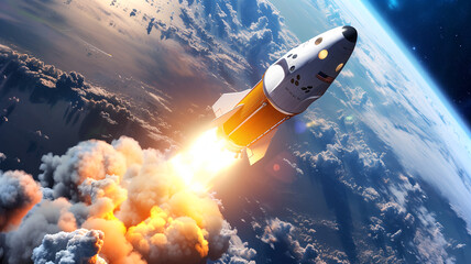 Aufkleber - This spaceplane soars into the stratosphere, giving passengers a thrilling zero-gravity experience.
