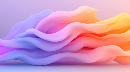 Poster - Smooth gradient currents weaving purple into pink, highlighting a stylish and expressive art form,