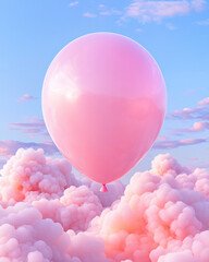 Fototapete - A whimsical close-up shot of a transparent balloon filled with thick, shimmering honey, drifting