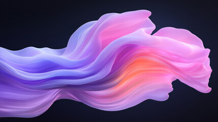 Poster - A vast panoramic display of translucent purple streams twisting gracefully, contrasting sharply