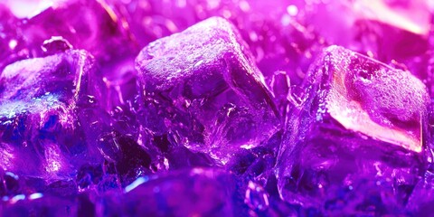 Aufkleber - Purple ice cube is sitting on a table